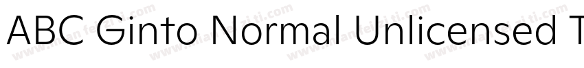 ABC Ginto Normal Unlicensed Trial B字体转换